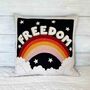 Freedom Cushion In Hand Embroidered Wool, thumbnail 1 of 5