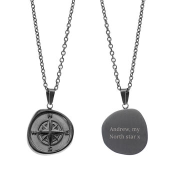 Personalised Men's Compass Amulet Necklace, 12 of 12