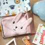 Personalised Baby Bunny Hooded Cotton Towel, thumbnail 3 of 9