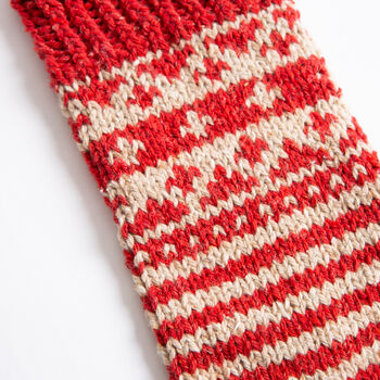 Striped Fair Isle Socks Knitting Kit, 4 of 10