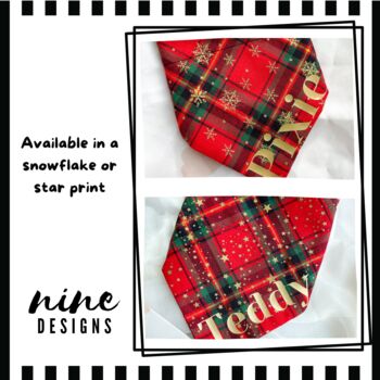 Personalised Christmas Dog Bandana, 9 of 9