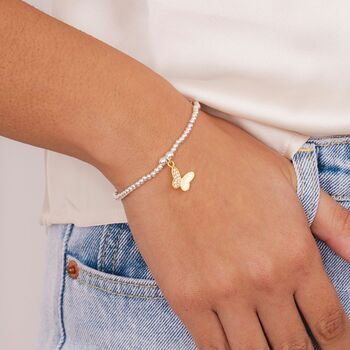 Just To Say Bracelet Gift, Just To Say Soul Sister Gold Butterfly Charm Bracelet Gift, 2 of 3
