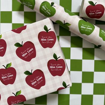 Personalised Thank You Teacher Wrapping Paper, 3 of 3