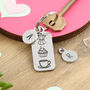 Coffee Lover Gift Pewter Story Keyring, thumbnail 6 of 7