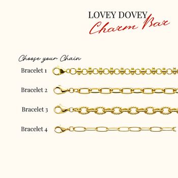 Design Your Very Own Personalised Gold Seven Charm Bracelet, 2 of 7