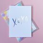 Hugs And Kisses 'Xoxo' Foil Card With Confetti Envelope, thumbnail 2 of 5