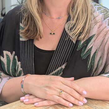 The T Bar Green Onyx Necklace, 2 of 9