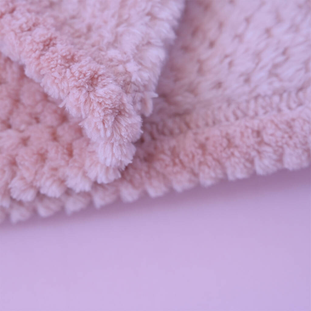 Personalised Dusty Pink Honeycomb Baby Blanket By KEEDD ...