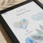 Wedding Gifts Personalised Location Maps Print Met Engaged Married, thumbnail 2 of 10