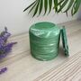 Smooth Emerald Green Storage Pot With Lid, thumbnail 4 of 7