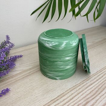 Smooth Emerald Green Storage Pot With Lid, 4 of 7