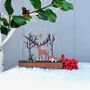 Christmas Stag Wooden Block, thumbnail 2 of 4
