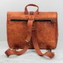 Convertible Roll Top Leather Backpack Satchel, thumbnail 11 of 12