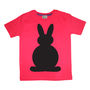 Kids Chalkboard T Shirt Bunny Design, thumbnail 4 of 7