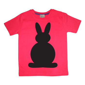 Kids Chalkboard T Shirt Bunny Design, 4 of 7