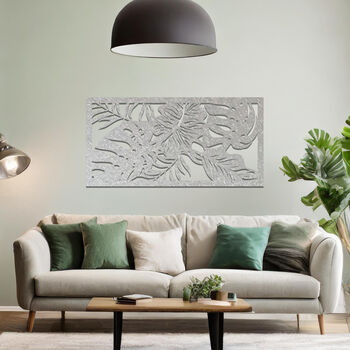 Modern Metal Botanical Leaf Wall Art Decor Gift For Home, 8 of 11