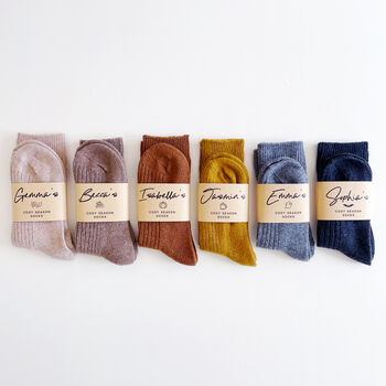 Personalised Autumn Winter Sock Gift Choice Of Six Colours, 4 of 10