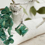 Preserved Green Hydrangea Petal Silver Necklace, thumbnail 1 of 3