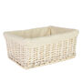 Set Of Three White Wash Wicker Storage Baskets, thumbnail 3 of 5