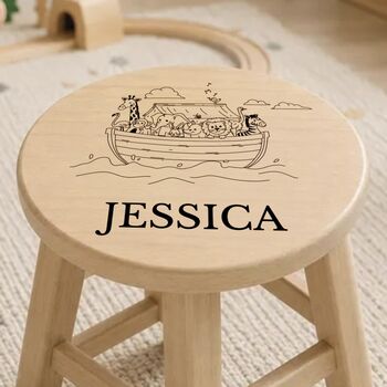 Personalised Noah's Ark Childs Stool, 3 of 3