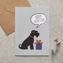 Black Schnauzer Father's Day Card, thumbnail 1 of 2