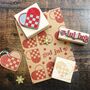 Christmas Scandi Woven Heart And God Jul Rubber Stamps, thumbnail 1 of 2