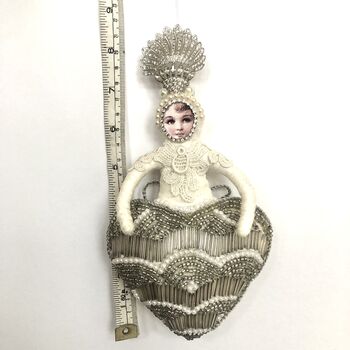 Beaded Christmas Tree Topper 'Pearl', 7 of 8