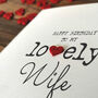Personalised Birthday Card For Special Wife, Handmade Card For Wife, thumbnail 4 of 4