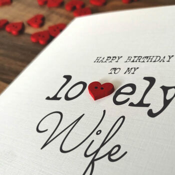 Personalised Birthday Card For Special Wife, Handmade Card For Wife, 4 of 4