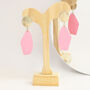 Frosted Clay And Gold Plated Earrings, thumbnail 3 of 5