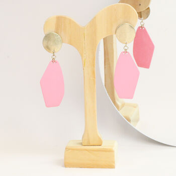 Frosted Clay And Gold Plated Earrings, 3 of 5