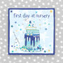 First Day At Nursery Card Cake Theme Blue/Pink, thumbnail 1 of 2