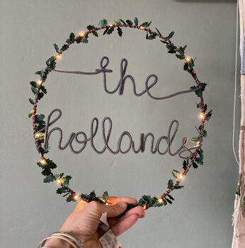 Personalised Christmas Family Wreath, 4 of 4