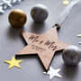 Personalised Couples Christmas Star Decoration, thumbnail 2 of 2