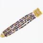 Multicolour Ruby Gemstone Five Row Bracelet, thumbnail 2 of 4