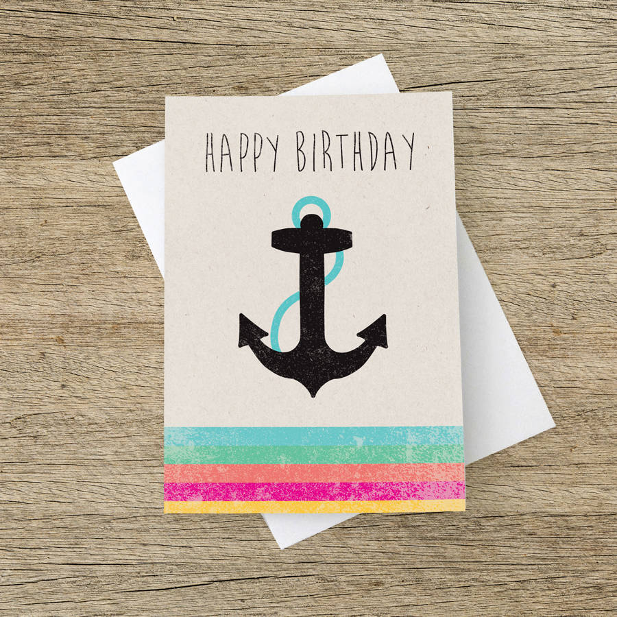 'Happy Birthday' Anchor Card