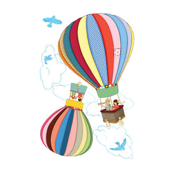 Hot Air Balloons Wall Stickers, 2 of 2