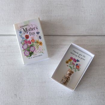 Happy Mother's Day Wild Flower Seeds In A Matchbox, 2 of 6