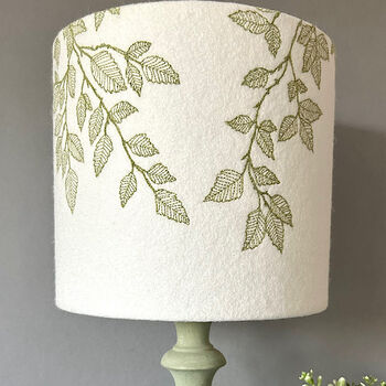 Beech Leaves Embroidered Lampshade, 6 of 6