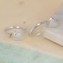 Sterling Silver Ball Stud Ear Jackets, thumbnail 3 of 6
