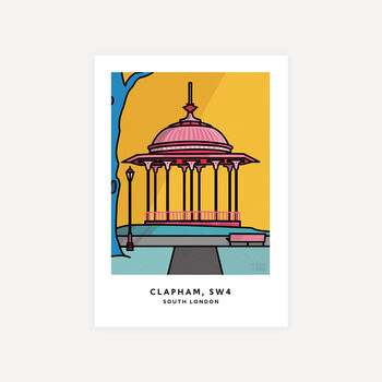 Clapham Common Colourful Illustration Print, 4 of 5