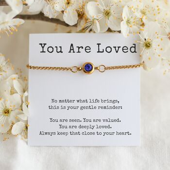 You Are Loved Birthstone Bracelet Gift For Her, 10 of 11