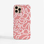 Abstract Lines Phone Case In Pink, thumbnail 1 of 2