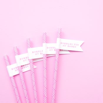 Pink Paper Straws Hen Party Drinkware, 5 of 5