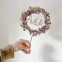 Personalised Dried Flower Round Cake Topper, thumbnail 1 of 8