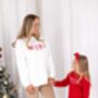 Christmas Mini Est Personalised Embroidered Sweatshirt Jumper With Optional Matching Mama, thumbnail 12 of 12