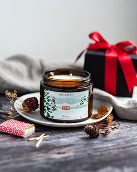 “Winter” Christmas Spice Soy Wax Candle, 5 of 5