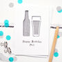 Personalised Beer Glitter Cut Out Card, thumbnail 1 of 2
