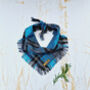 Frayed Buffalo Blue Plaid Dog Bandana Scamps, thumbnail 1 of 3