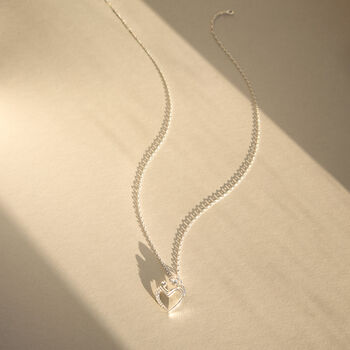 Sterling Silver Mother And Child Heart Necklace, 4 of 11